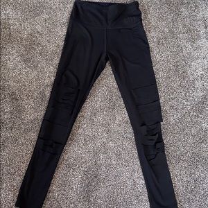 Pink High waisted ripped leggings